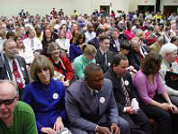 The crowd of NFB members was quite large at Washington Seminar.