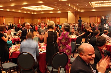 Standing ovation after the 2017 banquet speech delivered by President Mark A. Riccobono.